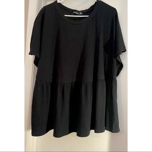 Boohoo Plus Flowy Peplum Style Top US 24